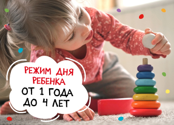 Режим дня ребенка от 1 года до 4 лет