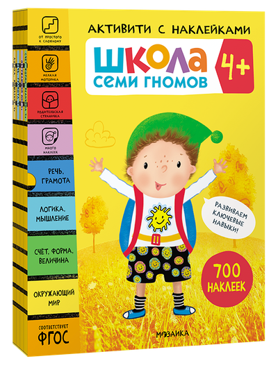 Активити с наклейками. Комплект 4+